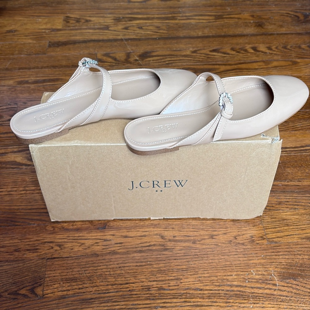 NIB, J Crew, Patent Mary Jane Mules, size 6.5 - Picture 2 of 5